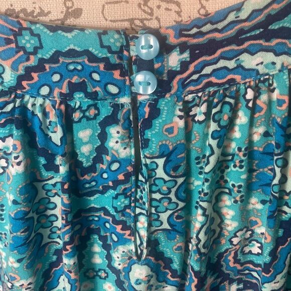 St John’s Bay blue boho top, size petite large, excellent used condition - Picture 7 of 9